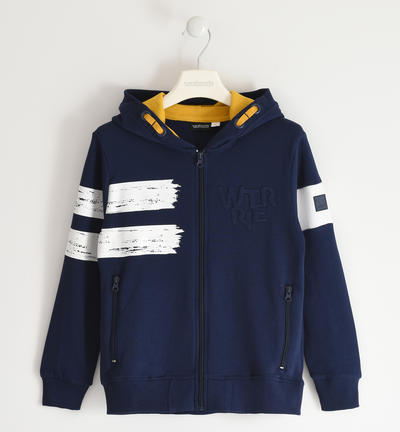 Boy's sweatshirt with zip BLUE