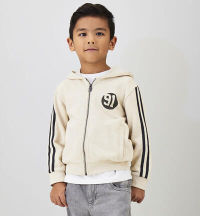Felpa full-zip bambino BEIGE