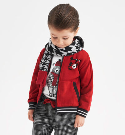Boy's brushed sweatshirt RED