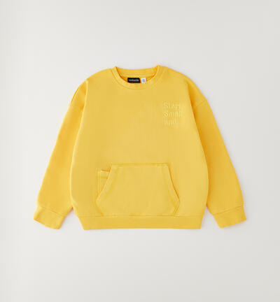 Felpa girocollo bambino GIALLO