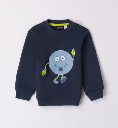 Boys' winter crew neck sweatshirt BLUE