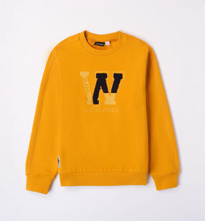 Boys' crew neck sweatshirt YELLOW