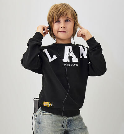 Crewneck sweatshirt for boys BLACK