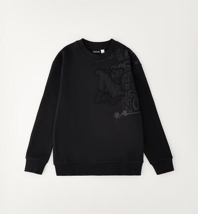 Boy's crewneck sweatshirt BLACK