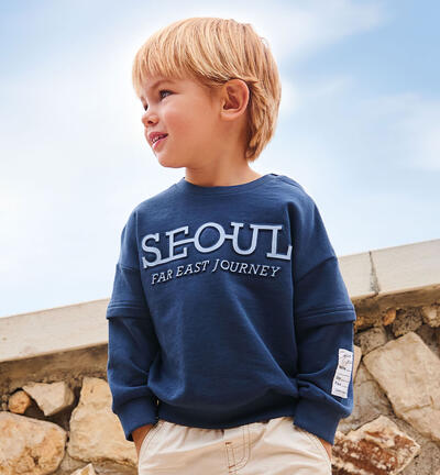 Children's cotton sweatshirt BLUE