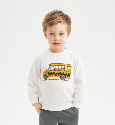 Boys' Snoopy winter sweatshirt CREAM