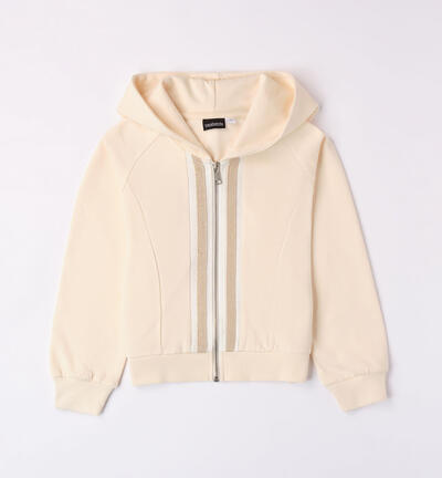 Felpa lurex per ragazza BEIGE