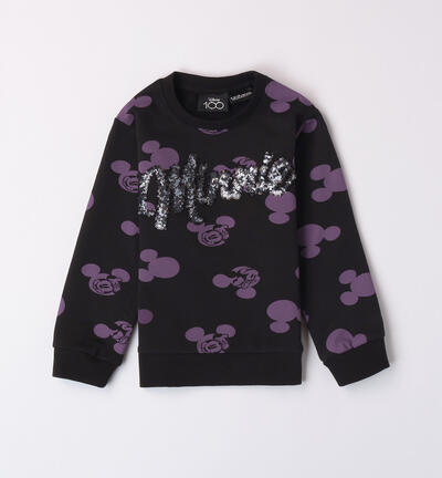 Girls' black Minnie sweatshirt BLACK