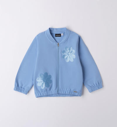 Girl's sweatshirt with sequins BLUE