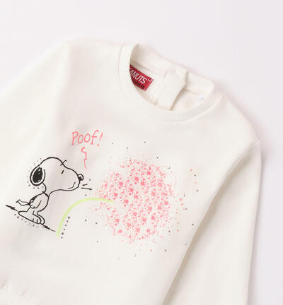 Cream Snoopy sweatshirt for girls CREAM