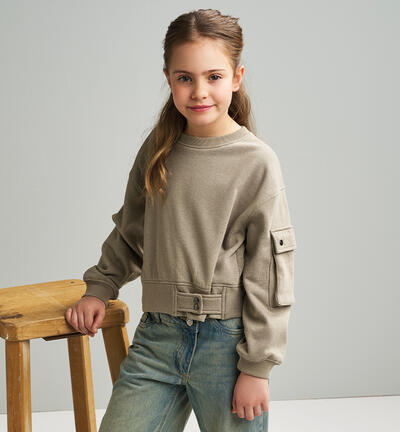 Sweatshirt for girls GREEN