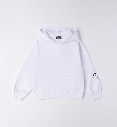 Girl's hooded sweatshirt WHITE