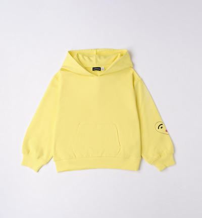 Girl's hooded sweatshirt YELLOW