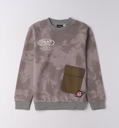 Sweatshirt for boys with pocket GREY