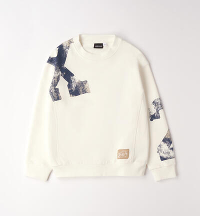 Boy's cotton sweatshirt CREAM