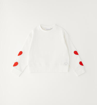 Felpa Sarabanda bambina BIANCO