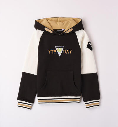 Felpa stile varsity per ragazzo NERO