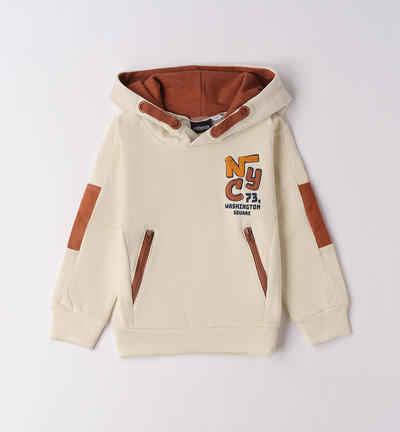 Felpa zip bambino BEIGE