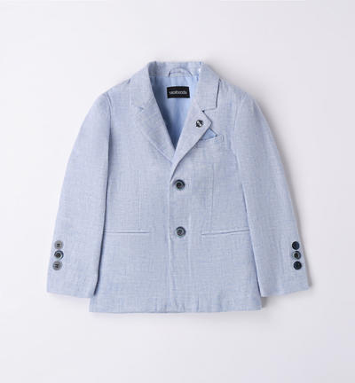 Boys' elegant pocket square jacket BLUE