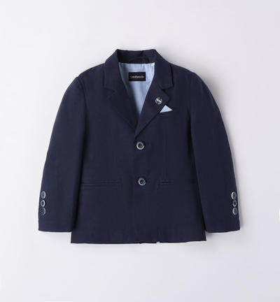 Boys' elegant pocket square jacket BLUE