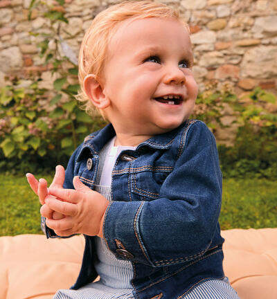 Giacca jeans per neonato BLU