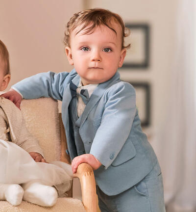 Newborn ceremony jacket LIGHT BLUE