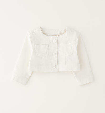 Minibanda baby girl jacket WHITE