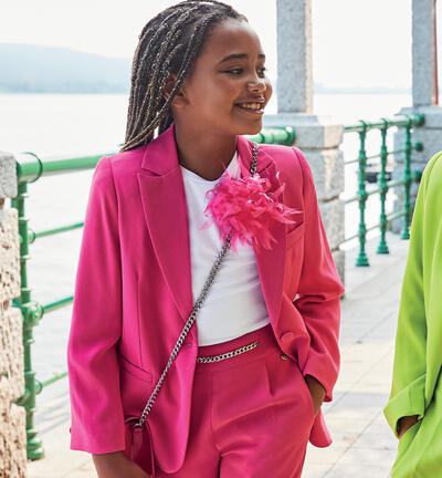 Girls' elegant jacket FUCHSIA