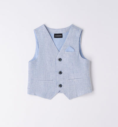 Boys' elegant waistcoat BLUE