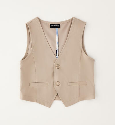 Formal waistcoat for boys BEIGE
