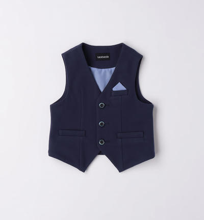 Boys' fleece waistcoat BLUE