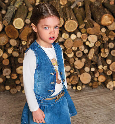 Girl's denim vest BLUE