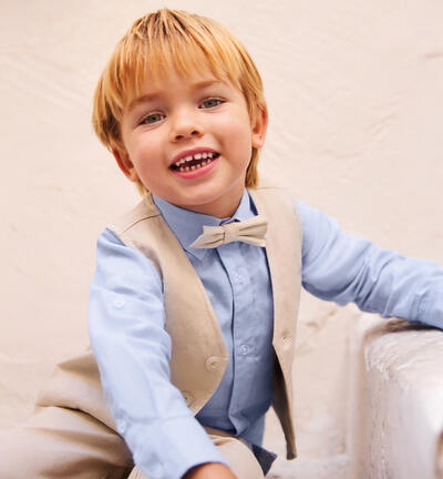 Elegant boy's vest CREAM