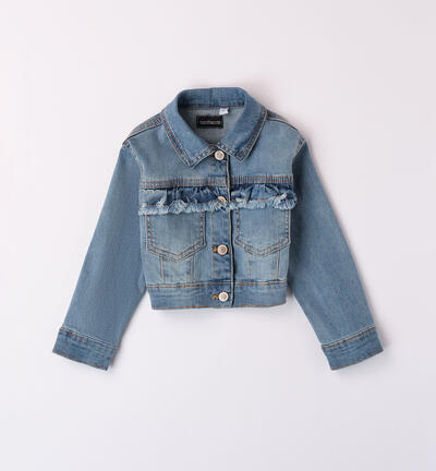 Girls' denim jacket BLUE