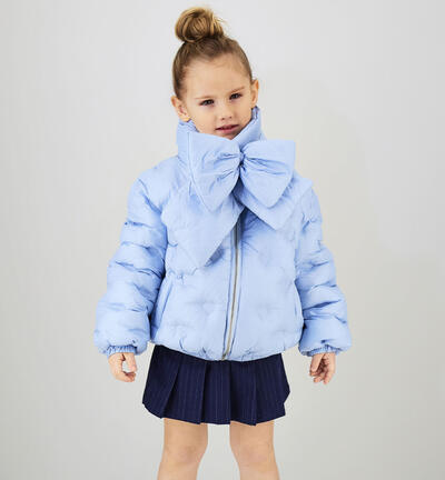 Girls' jacket with scarf BLUE