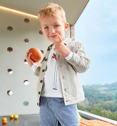 Giubbotto bambino in lino BEIGE