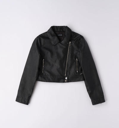 Girl's biker jacket BLACK