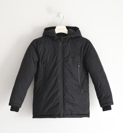Boy's jacket with hood BLACK