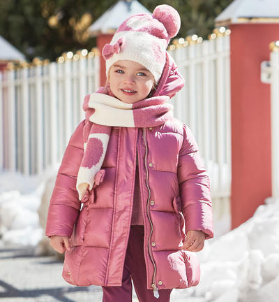 Giubbotto per bambina con cappuccio ROSA