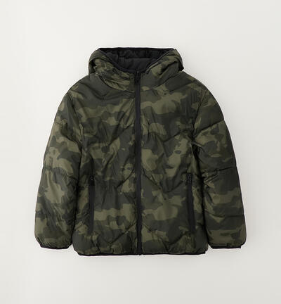 Reversible jacket for boys GREEN