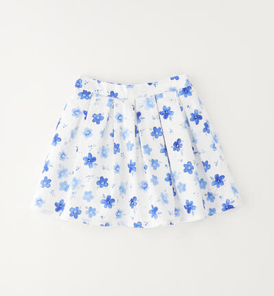 Gonna 100% cotone bambina BIANCO