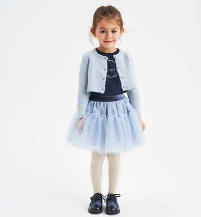 Gonna tulle bambina AZZURRO
