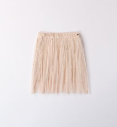 Girls' skirt in tulle BEIGE