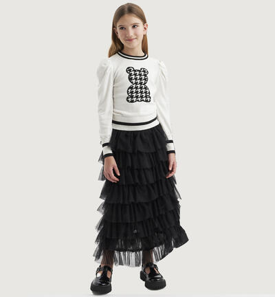 Girl's skirt in tulle BLACK