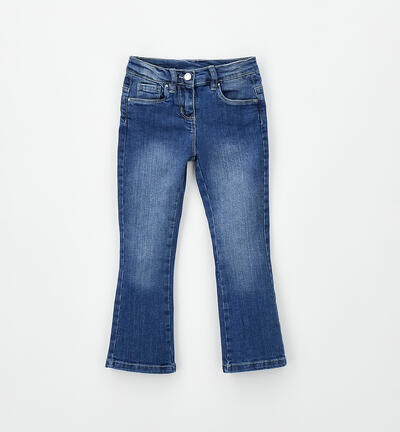 Girl's flared jeans BLUE