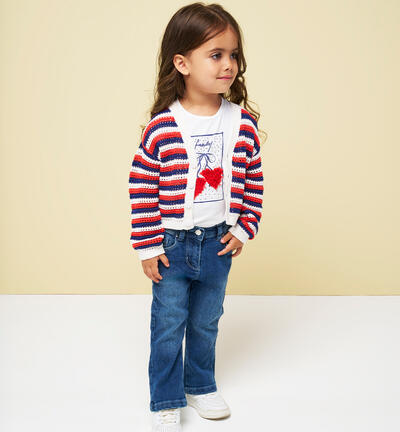 Girl's flared jeans BLUE