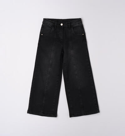 Jeans ampi bambina NERO
