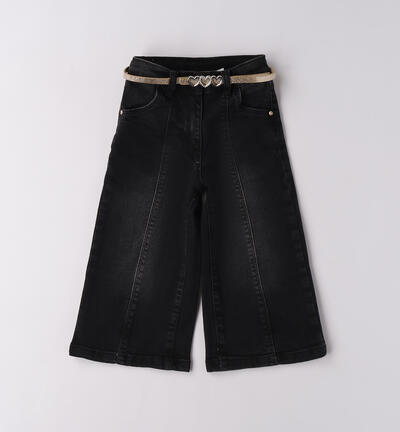 Jeans ampi bambina NERO