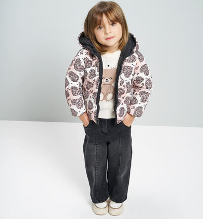 Wide-leg jeans for girls BLACK
