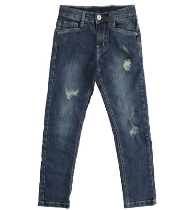 Boy's jeans with tears BEIGE